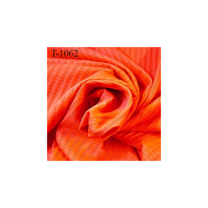 Tissu lycra elasthanne lingerie et bain orange corail haut de gamme 225 gr au m2 largeur 135 cm prix pour 10 cm par 135 cm
