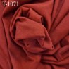 Tissu coton jersey lingerie fond de culotte bordeaux rouille largeur 135 cm poids m2 100 gr prix 10 cm de long par 135 cm