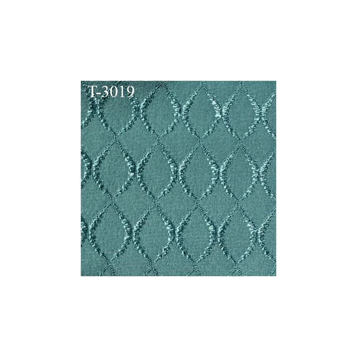 Tissu lycra élasthanne vert motifs haut de gamme 200 gr au m2 largeur 60 cm prix pour 10 cm de longueur et 160 cm de large