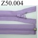 fermeture 50 cm mauve violet zip nylon