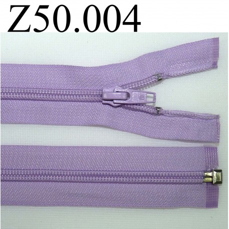 fermeture 50 cm mauve violet zip nylon