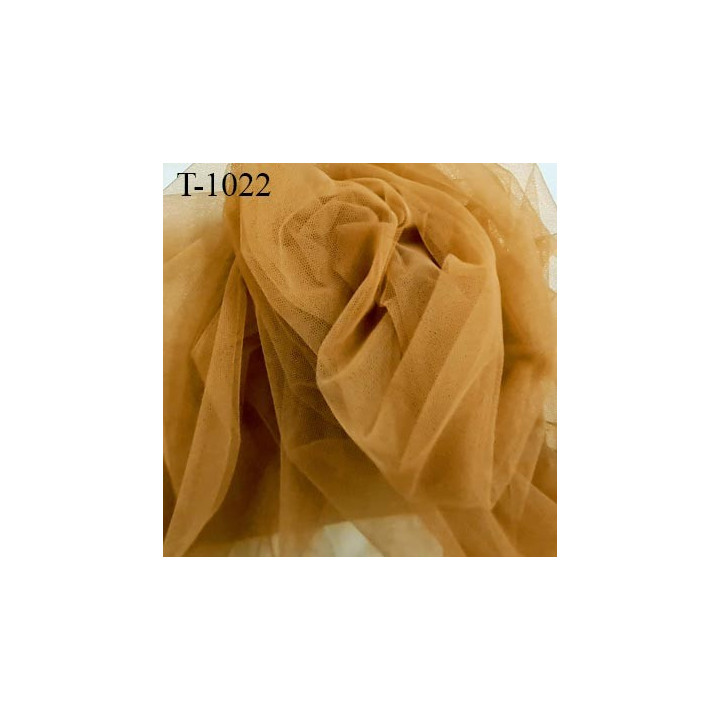 Marquisette tulle spécial lingerie haut de gamme couleur camel ou caramel largeur 155 cm prix pour 10 cm 100 % polyamide