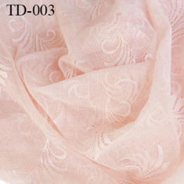 dentelle brodé  couleur rose pétale très haut de gamme largeur 145 cm prix pour 10 centimètres