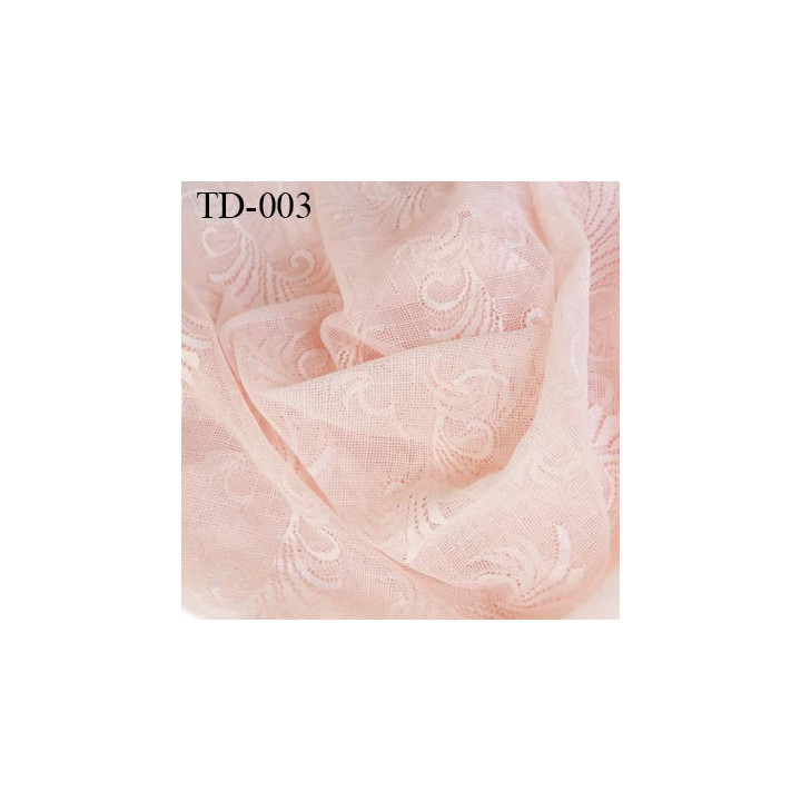 dentelle brodé  couleur rose pétale très haut de gamme largeur 145 cm prix pour 10 centimètres