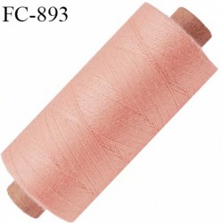 Bobine 1000 m fil Polyester n° 120 idéal pour Machine à Coudre familiale industrielle et surjeteuse saumon bobiné en France