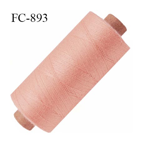 Bobine 1000 m fil Polyester n° 120 idéal pour Machine à Coudre familiale industrielle et surjeteuse saumon bobiné en France