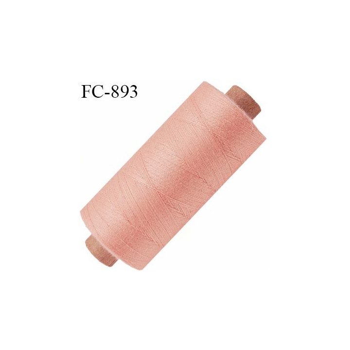 Bobine 1000 m fil  Polyester n° 120 idéal pour Machine à Coudre familiale industrielle et surjeteuse saumon  bobiné en France