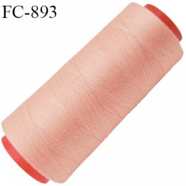 CONE 5000 m fil Polyester n° 120 couleur saumon  longueur 5000 mètres fil européen bobiné en France certifié oeko tex