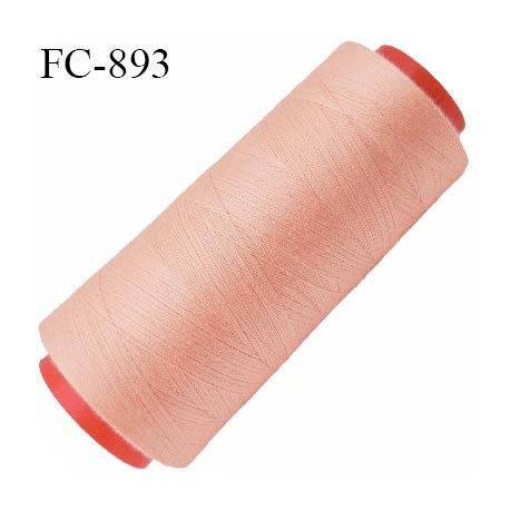 CONE 5000 m fil Polyester n° 120 couleur saumon longueur 5000 mètres fil européen bobiné en France certifié oeko tex