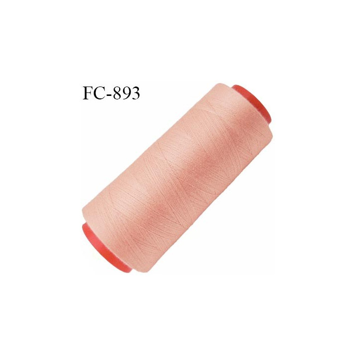 CONE 2000 m fil Polyester n° 120 couleur saumon longueur 2000 mètres fil européen bobiné en France certifié oeko tex
