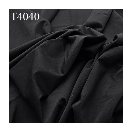 Tissu lycra élasthanne couleur noir très doux très agréable au touché largeur 142 cm 170 grs au m2
