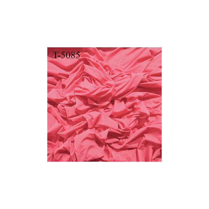 Tissu lingerie haut de gamme rose corail lycra élasthanne largeur 150 cm 130 grs au m2 prix pour 10 cm de longueur