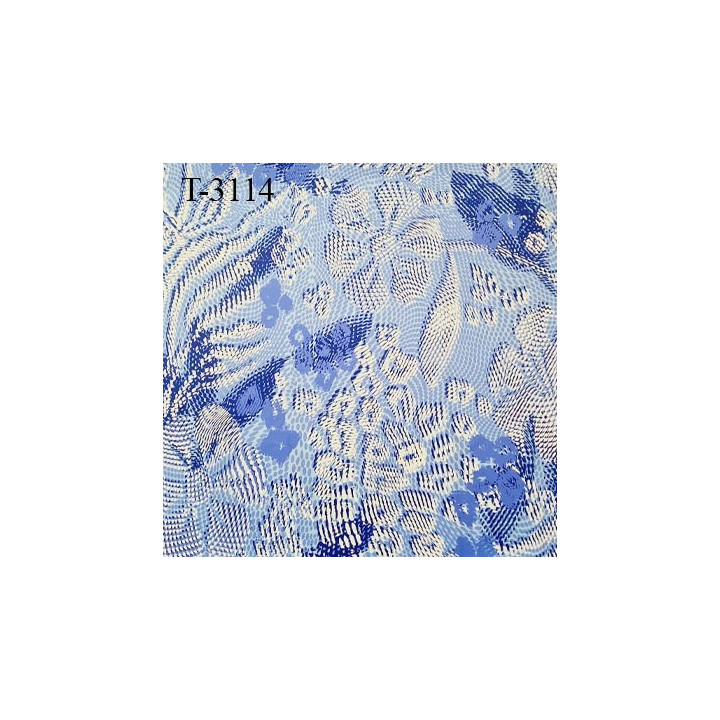 Tissu bain et lingerie très haut de gamme bleu lycra élasthanne largeur 160 cm 250 grs au m2 prix pour 10 cm de longueur