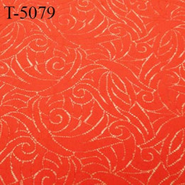 Tissu lingerie couleur rouge coraillé très haut de gamme tissu ajouré  largeur 150 cm prix pour 10 centimètres de longueur