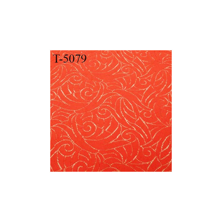 Tissu lingerie couleur rouge coraillé très haut de gamme tissu ajouré  largeur 150 cm prix pour 10 centimètres de longueur
