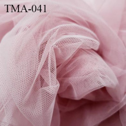 Marquisette tulle spécial lingerie haut gamme couleur vieux rose largeur 140 cm prix pour 10 cm 100 % polyamide