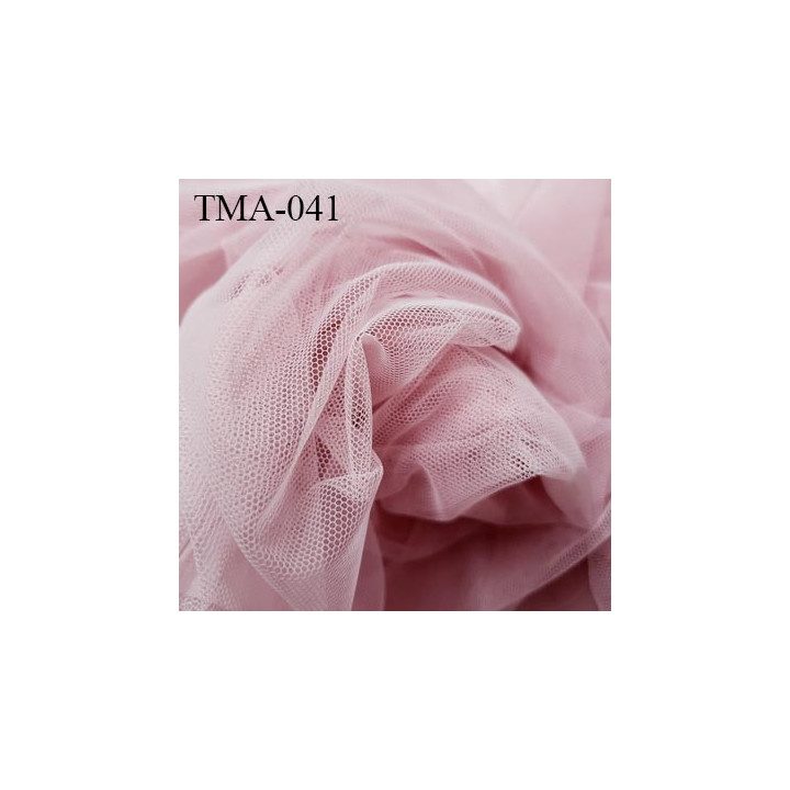 Marquisette tulle spécial lingerie haut gamme couleur vieux rose largeur 140 cm prix pour 10 cm 100 % polyamide