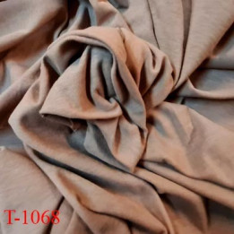 Tissu coton jersey lingerie fond de culotte chocolat au lait largeur 137 cm poids m2 100 gr  prix 10 cm de long par 137 cm