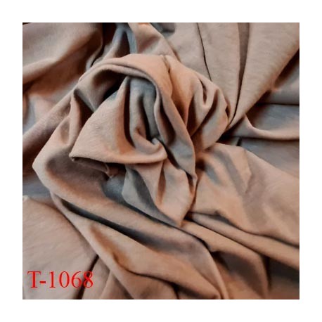 Tissu coton jersey lingerie fond de culotte chocolat au lait largeur 137 cm poids m2 100 gr prix 10 cm de long par 137 cm