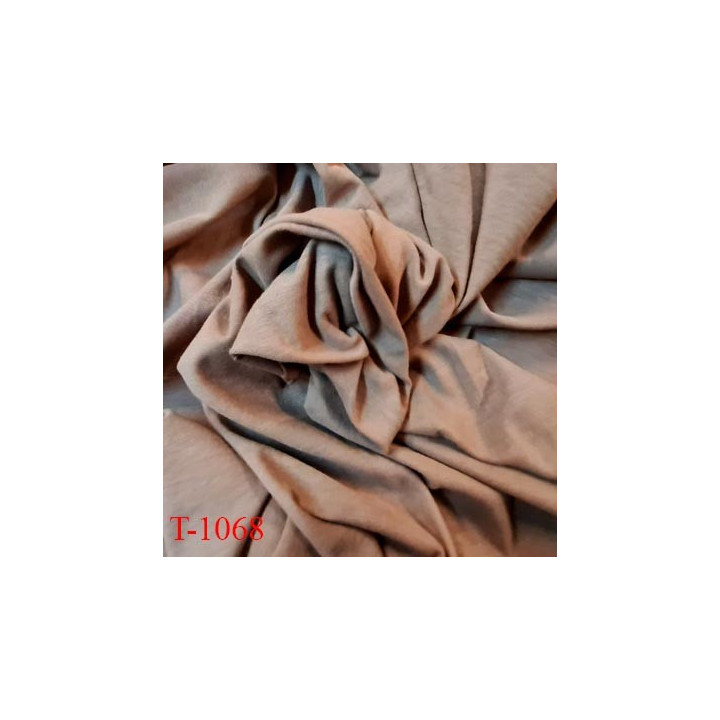 Tissu coton jersey lingerie fond de culotte chocolat au lait largeur 137 cm poids m2 100 gr  prix 10 cm de long par 137 cm
