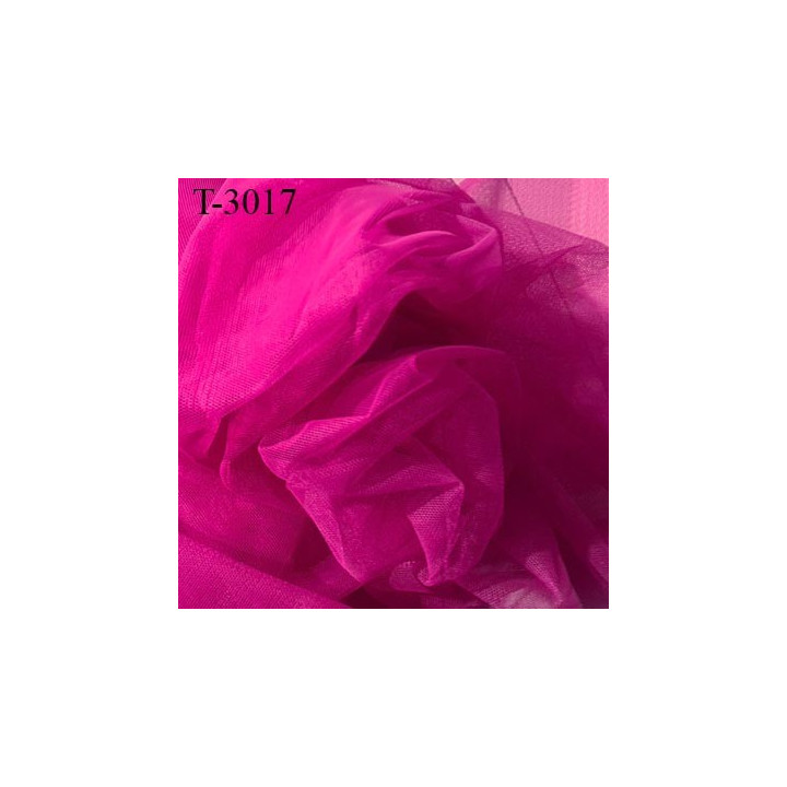 Marquisette tulle spécial lingerie haut de gamme 100% polyamide couleur pivoine ou fuschia largeur 150 cm prix pour 10 cm