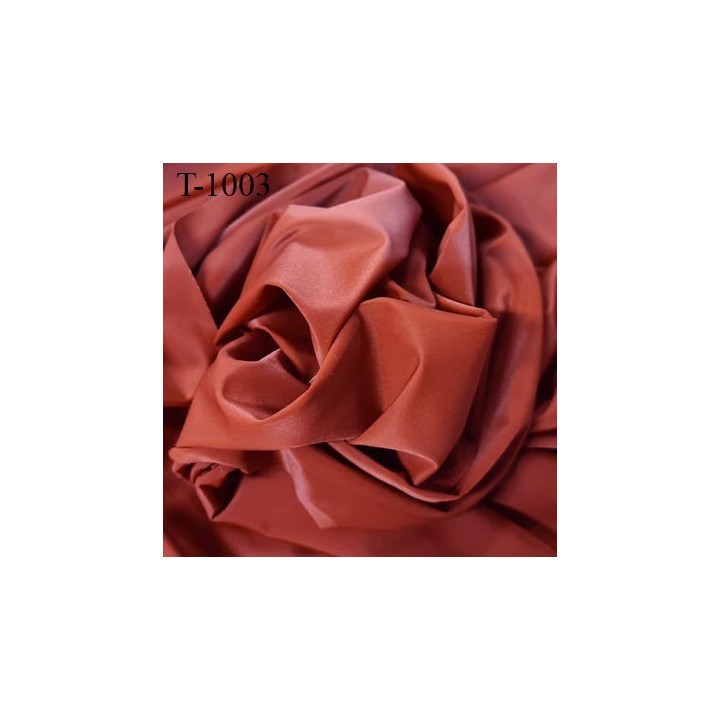 Tissu lycra spécial bain et lingerie fin très haut de gamme rouille rouge largeur 150 cm poids m2 105 grs prix pour 10 cm