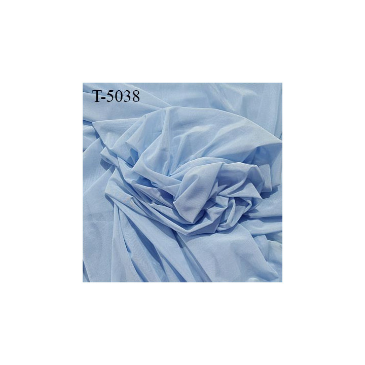 Powernet spécial lingerie extensible  couleur bleu ciel haut de gamme largeur 195 cm prix pour 10 cm longueur
