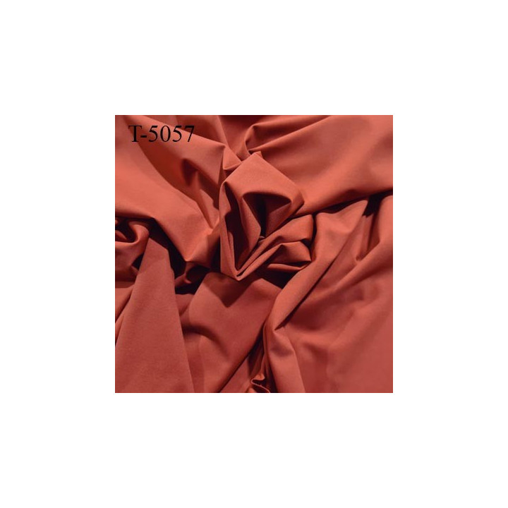 Tissu lingerie et bain haut de gamme lycra élasthanne couleur rouille largeur 140 cm 155 grs au m2
