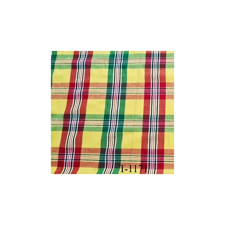 Tissu Madras en coton  parfumé au épices largeur 160 cm prix pour 10 cm de longueur