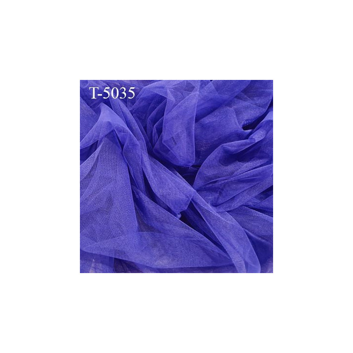 Marquisette tulle spécial lingerie haut de gamme couleur bleu lavande largeur 155 cm par 10 cm