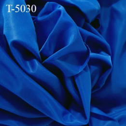 Marquisette tulle ou tulle fixe spécial lingerie haut de gamme  couleur bleu satiné largeur 140 cm par 10 cm