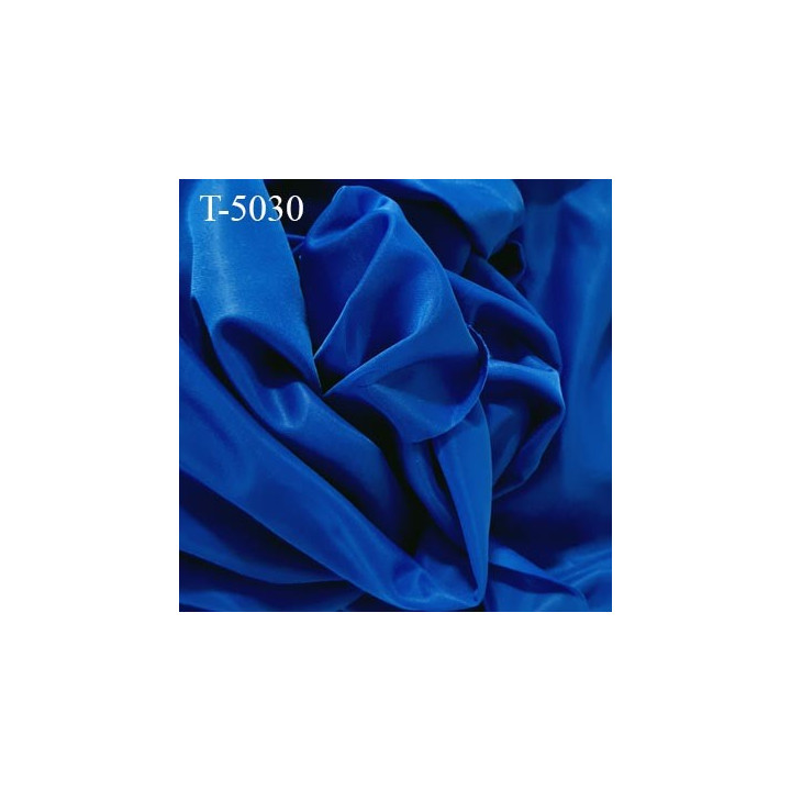 Marquisette tulle ou tulle fixe spécial lingerie haut de gamme  couleur bleu satiné largeur 140 cm par 10 cm