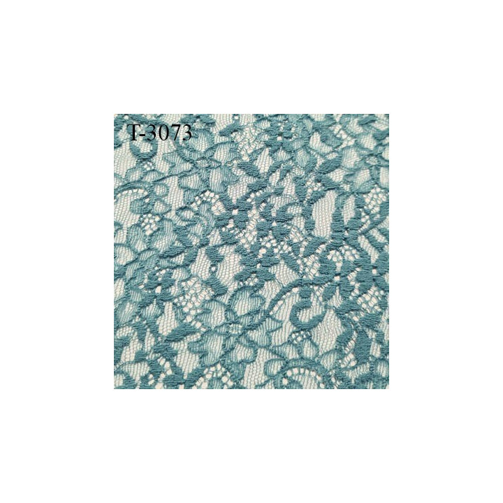 Dentelle brodé  sur tulle a  couleur bleu vert canard très haut de gamme largeur 135 cm  prix pour 10 centimètres