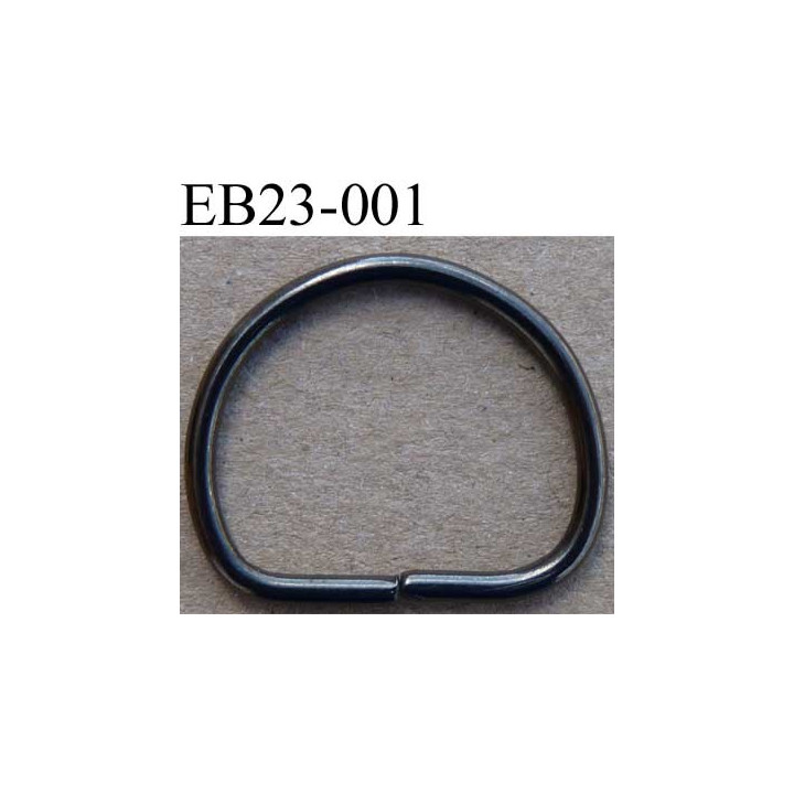 Boucle etrier anneau demi rond métal couleur bronze largeur 2.3cm largeur intérieur 1.9 cm  hauteur 1.9 cm épaisseur 1.8 mm