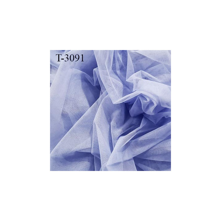 Marquisette tulle spécial lingerie haut de gamme 100% polyamide  bleu tirant sur le lavande largeur 150 cm prix pour 10 cm