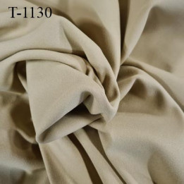 Tissu coton et synthétique très doux couleur beige foncé largeur 140 centimètre   poids 300 grs au mètre carré prix pour 10 cm