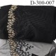 Dentelle broderie 32 cm très haut de gamme sur tulle extensible magnifique largeur 32 cm couleur noir et or prix pour un mètre