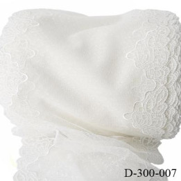 Dentelle 23 cm non extensible très haut de gamme largeur 23 cm couleur naturel prix au mètre