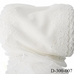 Dentelle 23 cm non extensible très haut de gamme largeur 23 cm couleur naturel prix au mètre