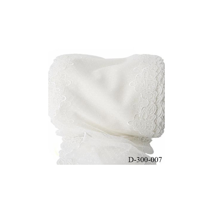 Dentelle 23 cm non extensible très haut de gamme largeur 23 cm couleur naturel prix au mètre