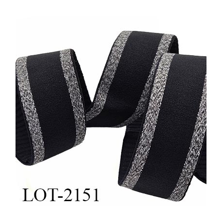 Le lot de 10 mètres Elastique 28 mm spécial caleçon lingerie, sport couleur noir et gris très beau doux certifié oeko tex