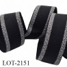 Le lot de 10 mètres Elastique 28 mm spécial caleçon lingerie, sport couleur noir et gris très beau doux certifié oeko tex