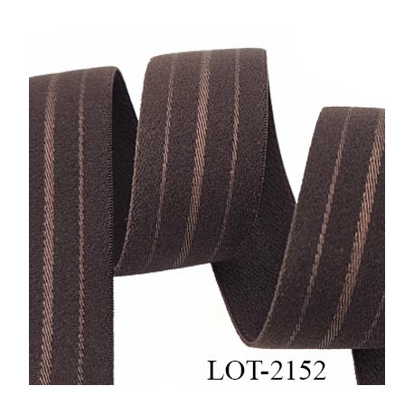 Le lot de 10 mètres Elastique 25 mm spécial lingerie, sport couleur marron foncé et bronze très beau doux prix au mètre