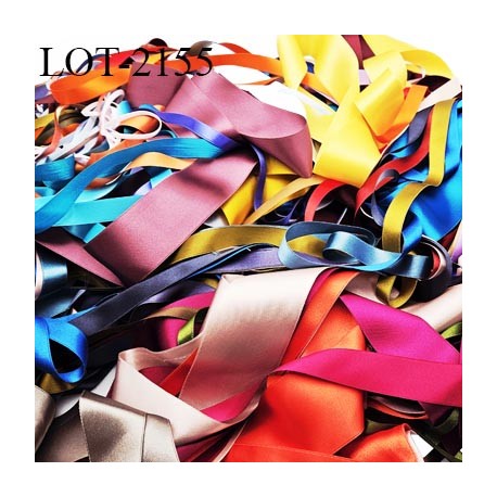 INCROYABLE lot 500 grammes de ruban satin vous avez minimmun de 60 références par lot de 2 mètres bel assortiment trop beau