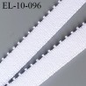 élastique lingerie picot 10 mm couleur blanc fabriqué en France largeur 9+1 mm picot prix au mètre