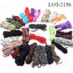 Destockage le lot de 35 cordons de minimum 3 mètres chaque soit 105 mètres bel assortiment valeur 65 €