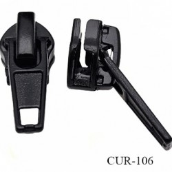 Curseur en métal 6 mm noir pour glissière de 6 mm curseur libre prix à la pièce