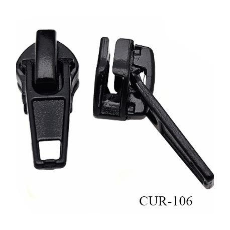 Curseur en métal 6 mm noir pour glissière de 6 mm curseur libre prix à la pièce