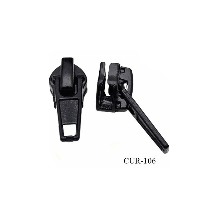 Curseur en métal 6 mm noir pour glissière de 6 mm curseur libre prix à la pièce
