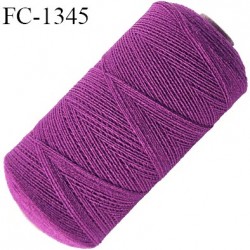 Bobine de 500 mètres fil élastique fronceur ou à smock gomme lycra polyamide souple violet diamètre 0.3 mm